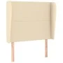 Cabecero con orejas de tela color crema 93x23x118/128 cm de vidaXL, Cabeceros y pies de cama - Ref: Foro24-3117663, Precio: 8...