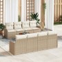 Conjunto de sofás de jardín 9 pcs Beige y Crema ratán sintético en Sofás de exterior | Comprar online en Foru.es