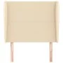 Cabecero con orejas de tela color crema 93x23x118/128 cm de vidaXL, Cabeceros y pies de cama - Ref: Foro24-3117663, Precio: 8...