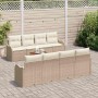 Conjunto de sofás de jardín 9 pcs Beige y Crema ratán sintético en Sofás de exterior | Comprar online en Foru.es
