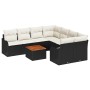 Conjunto de sofá de jardín 9 pcs Negro y blanco en Sofás de exterior | Comprar online en Foru.es