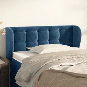 Dark blue velvet headboard 103x23x78/88 cm by vidaXL, Headboards and footboards - Ref: Foro24-3117624, Price: 57,92 €, Discou...