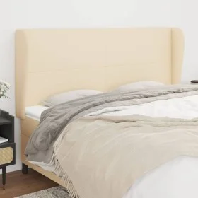 Headboard with cream fabric ears 203x23x118/128 cm by vidaXL, Headboards and footboards - Ref: Foro24-3117703, Price: 147,91 ...