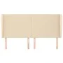 Headboard with cream fabric ears 203x23x118/128 cm by vidaXL, Headboards and footboards - Ref: Foro24-3117703, Price: 147,91 ...