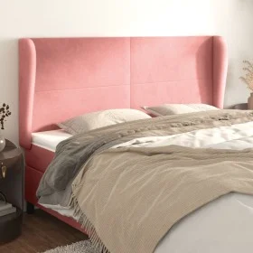 Headboard with pink velvet ears 203x23x118/128 cm by vidaXL, Headboards and footboards - Ref: Foro24-3117747, Price: 124,13 €...