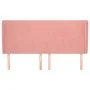 Headboard with pink velvet ears 203x23x118/128 cm by vidaXL, Headboards and footboards - Ref: Foro24-3117747, Price: 124,13 €...