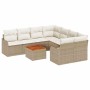 Conjunto de sofá de jardín 9 pcs Beige y blanco en Sofás de exterior | Comprar online en Foru.es