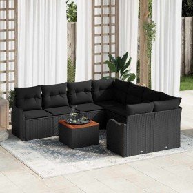 Conjunto de sofá de jardín 9 pcs Negro en Sofás de exterior | Comprar online en Foru.es