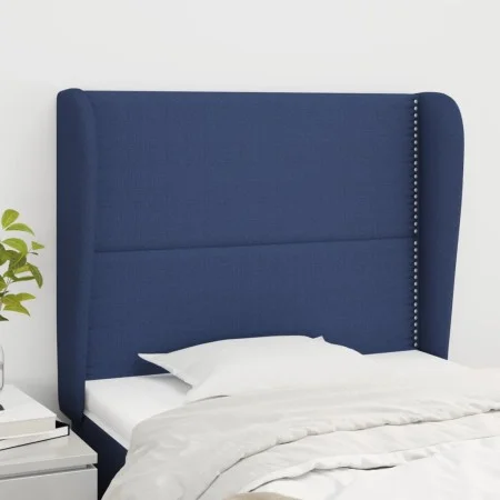 Kopfteil mit blauen Stoffohren 103x23x118/128 cm von vidaXL, Kopf- und Fußteile - Ref: Foro24-3117812, Preis: 64,93 €, Rabatt: %