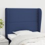 Cabecero con orejas de tela azul 103x23x118/128 cm de vidaXL, Cabeceros y pies de cama - Ref: Foro24-3117812, Precio: 65,69 €...