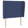 Cabecero con orejas de tela azul 103x23x118/128 cm de vidaXL, Cabeceros y pies de cama - Ref: Foro24-3117812, Precio: 65,69 €...