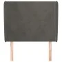 Kopfteil mit dunkelgrauen Samtohren 93x23x118/128 cm von vidaXL, Kopf- und Fußteile - Ref: Foro24-3117713, Preis: 70,29 €, Ra...
