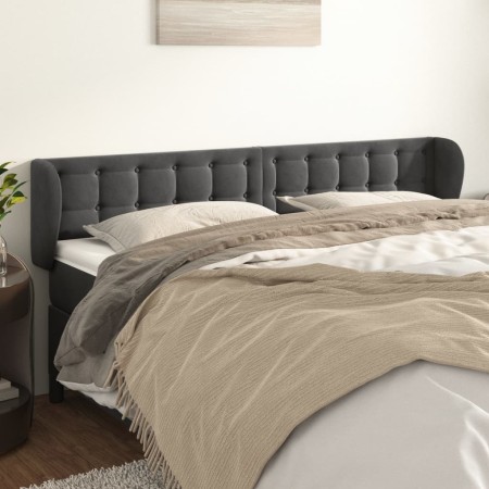 Cabecero de terciopelo gris oscuro 183x23x78/88 cm de vidaXL, Cabeceros y pies de cama - Ref: Foro24-3117639, Precio: 71,14 €...