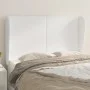 Cabecero con orejas de cuero sintético blanco 147x23x118/128 cm de vidaXL, Cabeceros y pies de cama - Ref: Foro24-3117767, Pr...