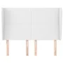 Cabecero con orejas de cuero sintético blanco 147x23x118/128 cm de vidaXL, Cabeceros y pies de cama - Ref: Foro24-3117767, Pr...