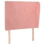 Cabecero con orejas de terciopelo rosa 103x23x118/128 cm de vidaXL, Cabeceros y pies de cama - Ref: Foro24-3117723, Precio: 7...