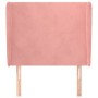 Cabecero con orejas de terciopelo rosa 103x23x118/128 cm de vidaXL, Cabeceros y pies de cama - Ref: Foro24-3117723, Precio: 7...