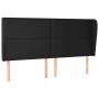 Cabecero con orejas cuero sintético negro 163x23x118/128cm de vidaXL, Cabeceros y pies de cama - Ref: Foro24-3117772, Precio:...