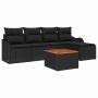Conjunto de sofá de jardín 6 pcs Negro en Sofás de exterior | Comprar online en Foru.es