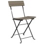 Sillas cafetería plegables 8 uds acero y ratán sintético gris de vidaXL, Sillas de jardín - Ref: Foro24-3152120, Precio: 287,...
