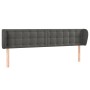 Cabecero de terciopelo gris oscuro 203x23x78/88 cm de vidaXL, Cabeceros y pies de cama - Ref: Foro24-3117645, Precio: 66,93 €...