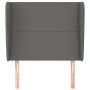 Cabecero con orejas de cuero sintético gris 83x23x118/128 cm de vidaXL, Cabeceros y pies de cama - Ref: Foro24-3117752, Preci...
