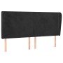 Cabecero con orejas de terciopelo gris claro 183x23x118/128 cm de vidaXL, Cabeceros y pies de cama - Ref: Foro24-3117738, Pre...