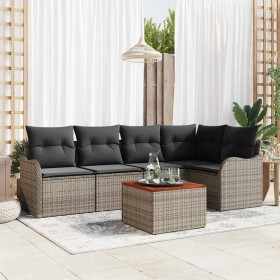 Conjunto de sofá de jardín 6 pcs Gris en Sofás de exterior | Comprar online en Foru.es