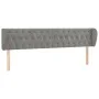 Cabecero de terciopelo gris claro 183x23x78/88 cm de vidaXL, Cabeceros y pies de cama - Ref: Foro24-3117540, Precio: 86,95 €,...