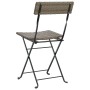 Sillas cafetería plegables 8 uds acero y ratán sintético gris de vidaXL, Sillas de jardín - Ref: Foro24-3152120, Precio: 287,...