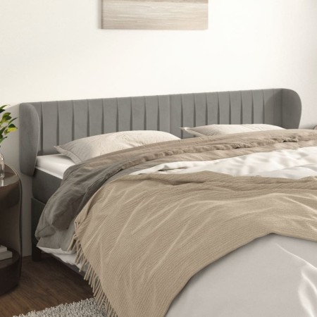 Cabecero de terciopelo gris claro 183x23x78/88 cm de vidaXL, Cabeceros y pies de cama - Ref: Foro24-3117442, Precio: 78,19 €,...