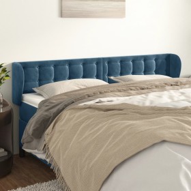 Cabecero de terciopelo azul oscuro 203x23x78/88 cm de vidaXL, Cabeceros y pies de cama - Ref: Foro24-3117648, Precio: 90,46 €...