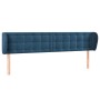 Cabecero de terciopelo azul oscuro 203x23x78/88 cm de vidaXL, Cabeceros y pies de cama - Ref: Foro24-3117648, Precio: 90,46 €...