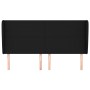 Cabecero con orejas de tela negro 203x23x118/128 cm de vidaXL, Cabeceros y pies de cama - Ref: Foro24-3117700, Precio: 117,88...