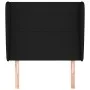 Cabecero con orejas de tela negro 93x23x118/128 cm de vidaXL, Cabeceros y pies de cama - Ref: Foro24-3117660, Precio: 77,56 €...
