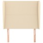 Cabecero con orejas de tela color crema 83x23x118/128 cm de vidaXL, Cabeceros y pies de cama - Ref: Foro24-3117655, Precio: 7...