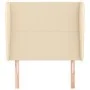 Cabecero con orejas de tela color crema 83x23x118/128 cm de vidaXL, Cabeceros y pies de cama - Ref: Foro24-3117655, Precio: 7...