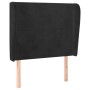 Cabecero con orejas de terciopelo negro 83x23x118/128 cm de vidaXL, Cabeceros y pies de cama - Ref: Foro24-3117708, Precio: 8...