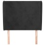 Cabecero con orejas de terciopelo negro 83x23x118/128 cm de vidaXL, Cabeceros y pies de cama - Ref: Foro24-3117708, Precio: 8...