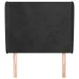 Cabecero con orejas de terciopelo negro 83x23x118/128 cm de vidaXL, Cabeceros y pies de cama - Ref: Foro24-3117708, Precio: 8...