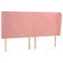 Cabecero con orejas de terciopelo rosa 163x23x118/128 cm de vidaXL, Cabeceros y pies de cama - Ref: Foro24-3117735, Precio: 1...