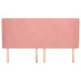 Cabecero con orejas de terciopelo rosa 163x23x118/128 cm de vidaXL, Cabeceros y pies de cama - Ref: Foro24-3117735, Precio: 1...