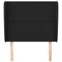Headboard with black synthetic leather ears 93x23x118/128 cm by vidaXL, Headboards and footboards - Ref: Foro24-3117754, Pric...