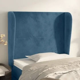 Headboard with dark blue velvet ears 83x23x118/128 cm by vidaXL, Headboards and footboards - Ref: Foro24-3117710, Price: 84,2...