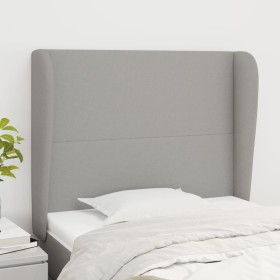 Cabecero con orejas de tela gris claro 83x23x118/128 cm de vidaXL, Cabeceros y pies de cama - Ref: Foro24-3117650, Precio: 68...