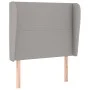 Cabecero con orejas de tela gris claro 83x23x118/128 cm de vidaXL, Cabeceros y pies de cama - Ref: Foro24-3117650, Precio: 67...