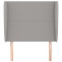 Cabecero con orejas de tela gris claro 83x23x118/128 cm de vidaXL, Cabeceros y pies de cama - Ref: Foro24-3117650, Precio: 68...