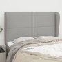 Cabecero con orejas de tela gris claro 147x23x118/128 cm de vidaXL, Cabeceros y pies de cama - Ref: Foro24-3117814, Precio: 1...