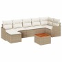 Conjunto de sofás de jardín 8 pcs Beige y Crema ratán sintético en Sofás de exterior | Comprar online en Foru.es