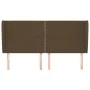 Cabecero con orejas de tela marrón oscuro 203x23x118/128 cm de vidaXL, Cabeceros y pies de cama - Ref: Foro24-3117841, Precio...